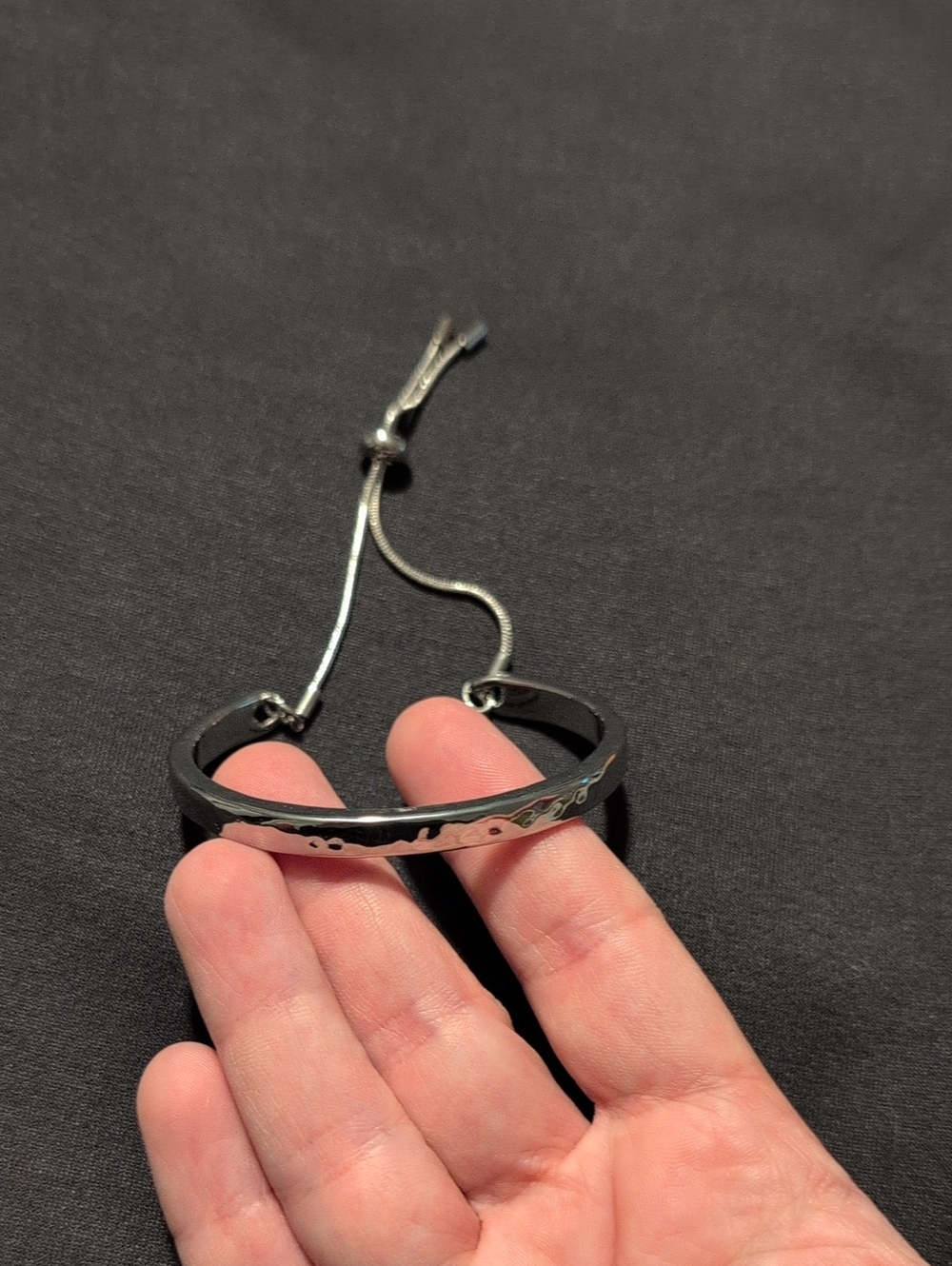 Silver Hammered Cuff Bracelet